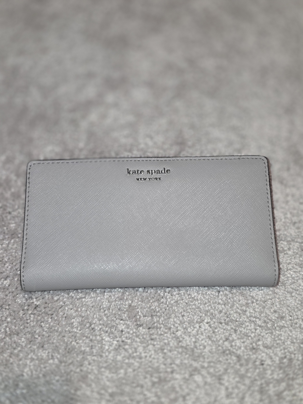 Kate Spade New York Light Gray Saffiano Leather Wallet